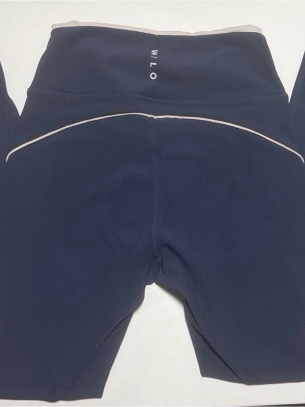 Wilo Leggings Navy with white trim